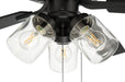 Craftmade - OP104FB5 - 52``Outdoor Ceiling Fan - Outdoor Pro Plus 104 Clear 3 Light Kit - Flat Black