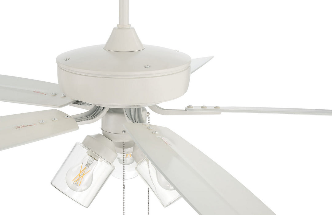 Craftmade - OP104W5 - 52``Outdoor Ceiling Fan - Outdoor Pro Plus 104 Clear 3 Light Kit - White