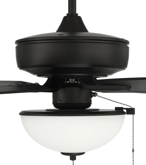 Craftmade - OP211FB5 - 52``Outdoor Ceiling Fan - Outdoor Pro Plus 211 White Bowl Light Kit - Flat Black