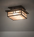 Meyda Tiffany - 247251 - Two Light Flushmount - Hyde Park - Antique Copper