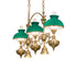 Meyda Tiffany - 247597 - Five Light Island Pendant - Sunbury - Craftsman Brown,Natural Brass