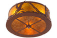 Meyda Tiffany - 250694 - Three Light Flushmount - Strike Of The Eagle - Red Rust