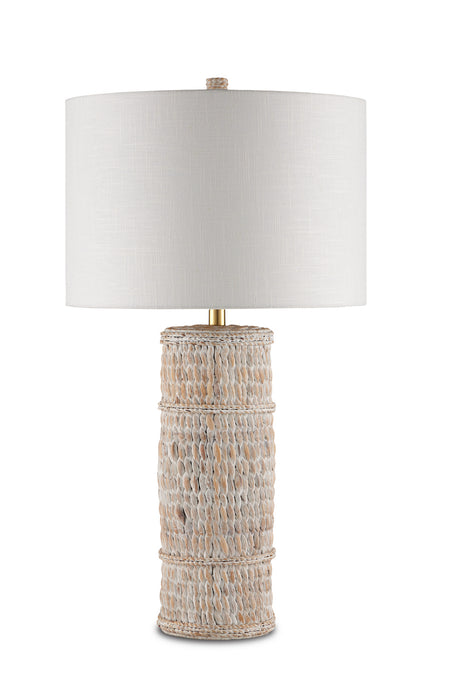 Currey and Company - 6000-0754 - One Light Table Lamp - Whitewashed Water Hyacinth
