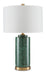 Currey and Company - 6000-0771 - One Light Table Lamp - Green/Brass