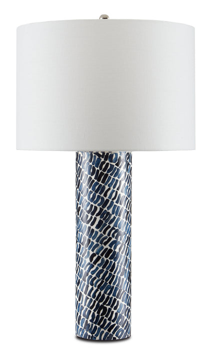 Currey and Company - 6000-0772 - One Light Table Lamp - Blue/White