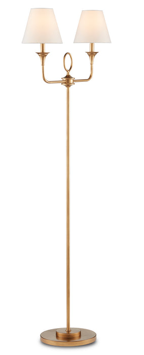 Currey and Company - 8000-0109 - Two Light Floor Lamp - Brass