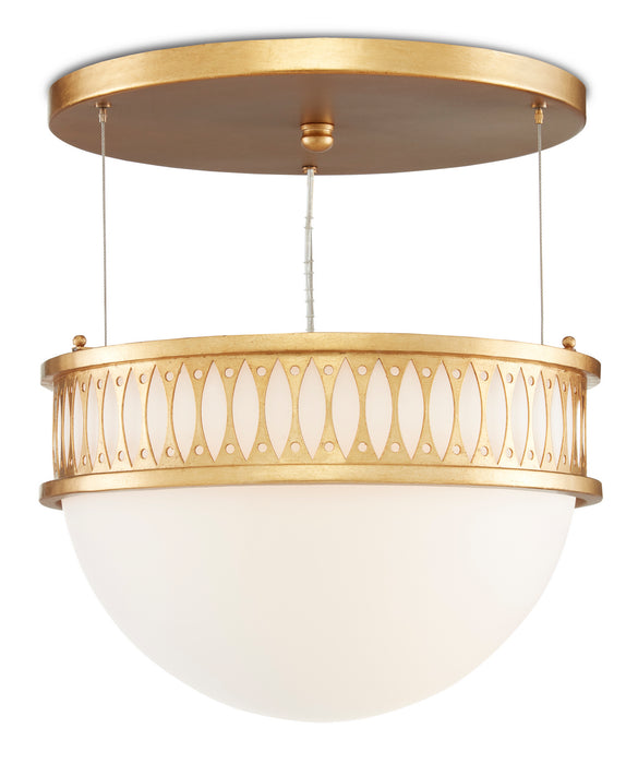 Currey and Company - 9000-0834 - One Light Pendant - Contemporary Gold Leaf/Painted Contemporary Gold