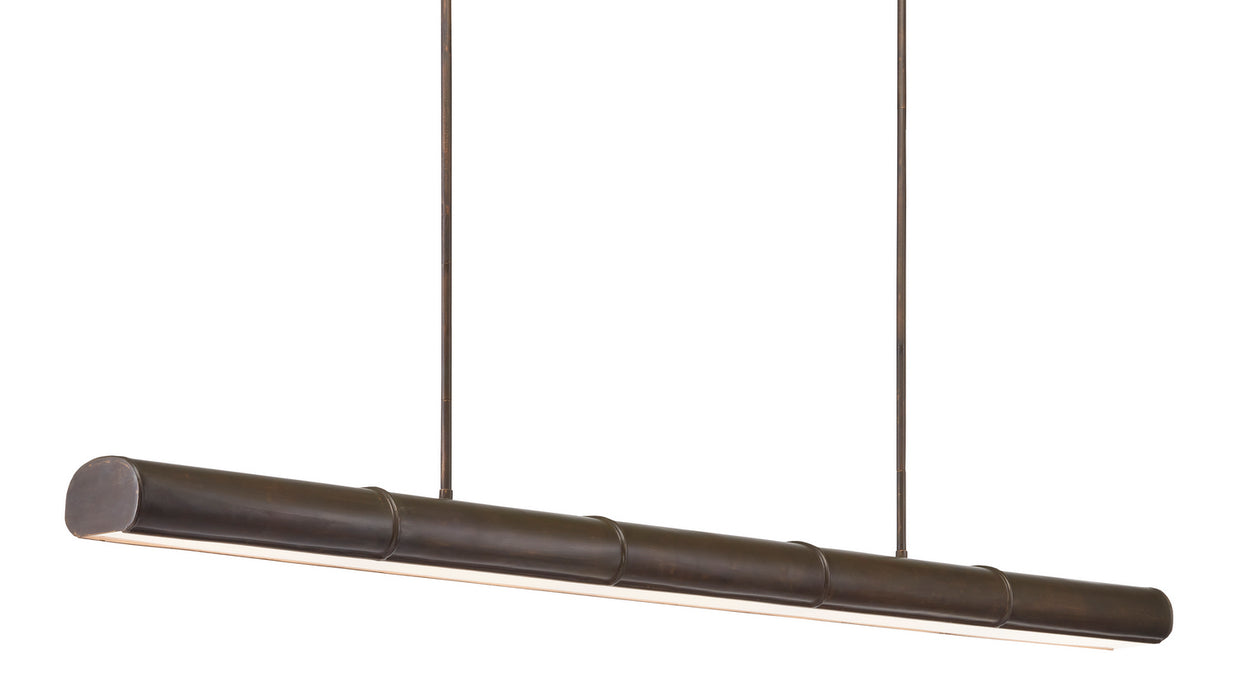 Currey and Company - 9000-0862 - Five Light Linear Chandelier - Bronze Verdigris/White