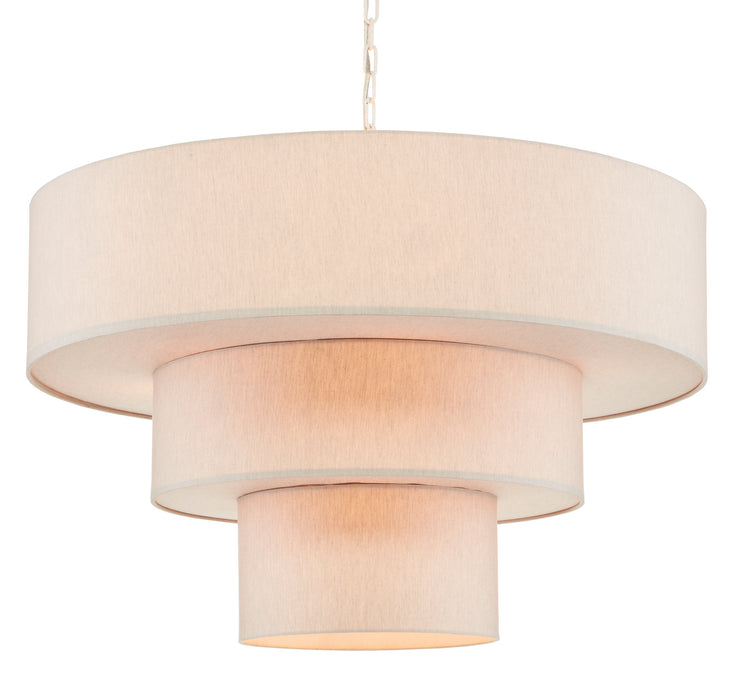 Currey and Company - 9000-0866 - Nine Light Chandelier - White/Linen