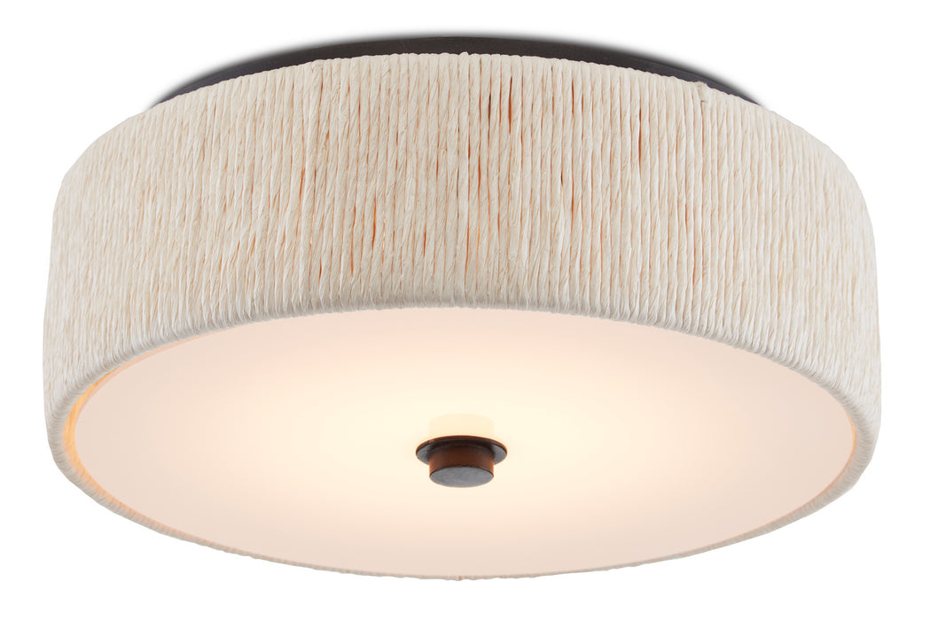 Currey and Company - 9999-0062 - One Light Flush Mount - Natural/Black