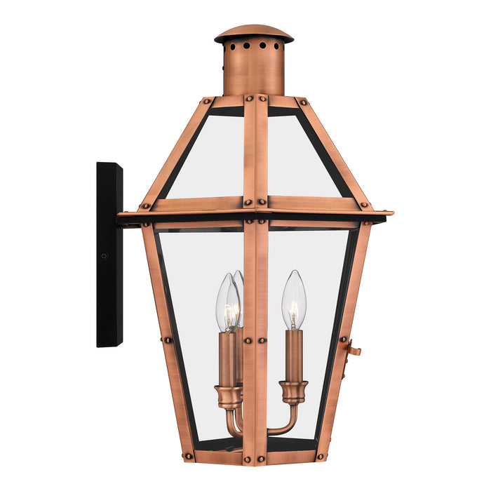 Quoizel - BURD8415AC - Three Light Outdoor Wall Lantern - Burdett - Aged Copper