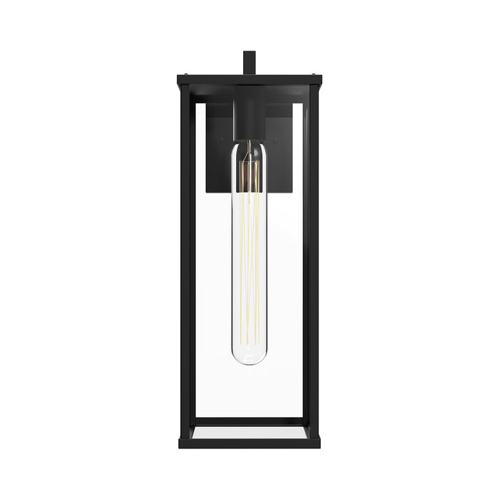 Alora - EW652707BKCL - One Light Exterior Wall Mount - Brentwood - Textured Black/Clear Glass