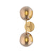 Alora - WV548217BGCP - Two Light Vanity - Willow - Brushed Gold/Copper Glass