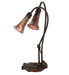 Meyda Tiffany - 14099 - Two Light Accent Lamp - Purple Iridescent Pond Lily - Mahogany Bronze