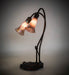 Meyda Tiffany - 14099 - Two Light Accent Lamp - Purple Iridescent Pond Lily - Mahogany Bronze