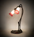 Meyda Tiffany - 173759 - Two Light Accent Lamp - Pink/White Pond Lily - Mahogany Bronze