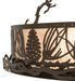 Meyda Tiffany - 245571 - Four Light Semi-Flushmoun - Mountain Pine - Timeless Bronze
