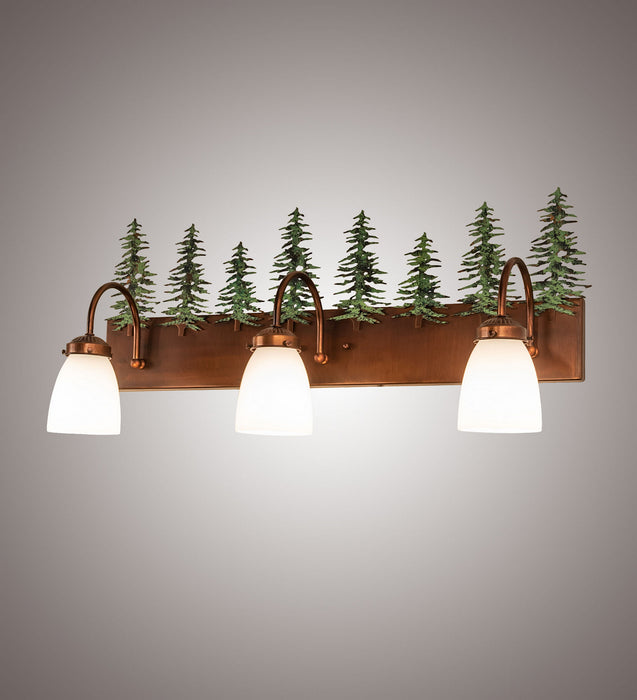 Meyda Tiffany - 247392 - Three Light Vanity - Tall Pines - Vintage Copper