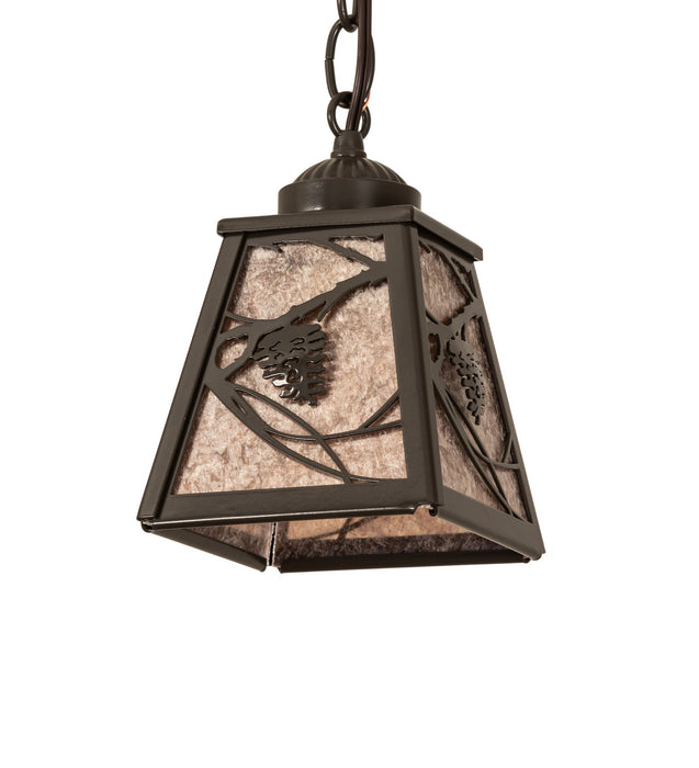 Meyda Tiffany - 249659 - One Light Mini Pendant - Whispering Pines - Timeless Bronze