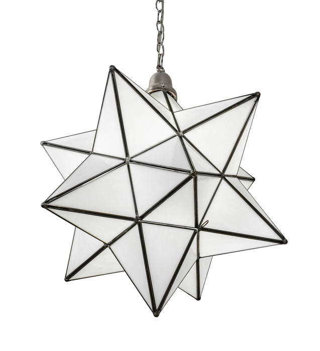 Meyda Tiffany - 250854 - One Light Pendant - Moravian Star - Brushed Nickel
