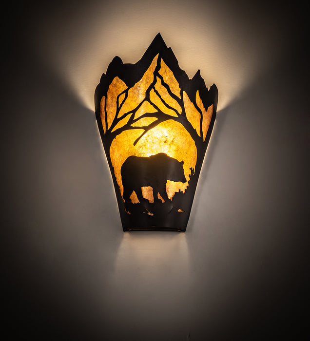 Meyda Tiffany - 251248 - One Light Wall Sconce - Bear At Dawn