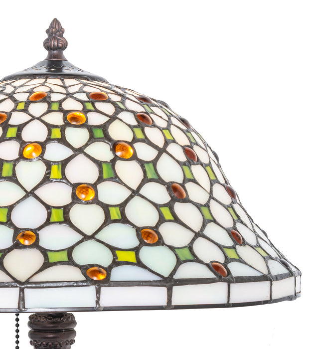 Meyda Tiffany - 251312 - One Light Table Lamp - Diamond & Jewel - Mahogany Bronze