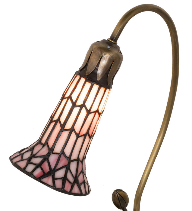 Meyda Tiffany - 251570 - One Light Accent Lamp - Stained Glass Pond Lily - Antique Copper
