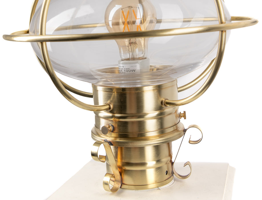 Norwell Lighting - 1711-SB-CL - One Light Post Mount - American Onion - Satin Brass