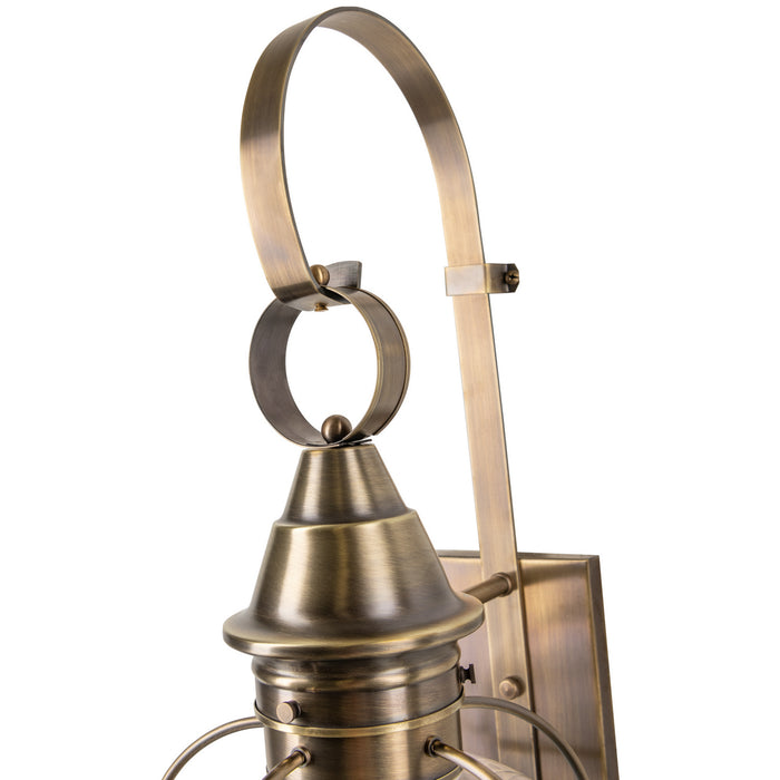Norwell Lighting - 1712-AN-CL - One Light Outdoor Wall Mount - American Onion - Antique Brass