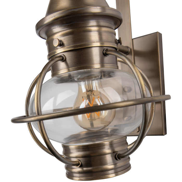 Norwell Lighting - 1713-AN-CL - One Light Outdoor Wall Mount - American Onion - Antique Brass