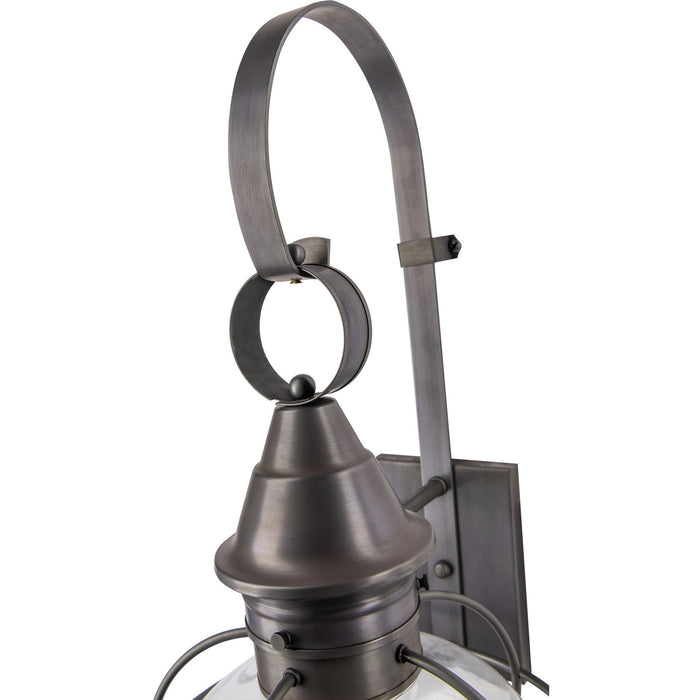 Norwell Lighting - 1713-GM-CL - One Light Outdoor Wall Mount - American Onion - Gun Metal