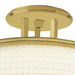 Norwell Lighting - 5666-SB-WG - Three Light Semi Flush Mount - Prism - Satin Brass