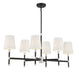 Savoy House - 1-1631-6-173 - Six Light Linear Chandelier - Brody - Matte Black with Polished Nickel