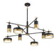 Savoy House - 1-1637-8-143 - LED Chandelier - Ashor - Matte Black with Warm Brass