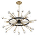 Savoy House - 1-1857-6-62 - Six Light Chandelier - Ariel - Como Black with Gold