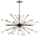 Savoy House - 1-1858-6-62 - Six Light Chandelier - Ariel - Como Black with Gold
