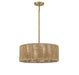 Savoy House - 7-1739-4-320 - Four Light Pendant - Ashe - Warm Brass and Rope