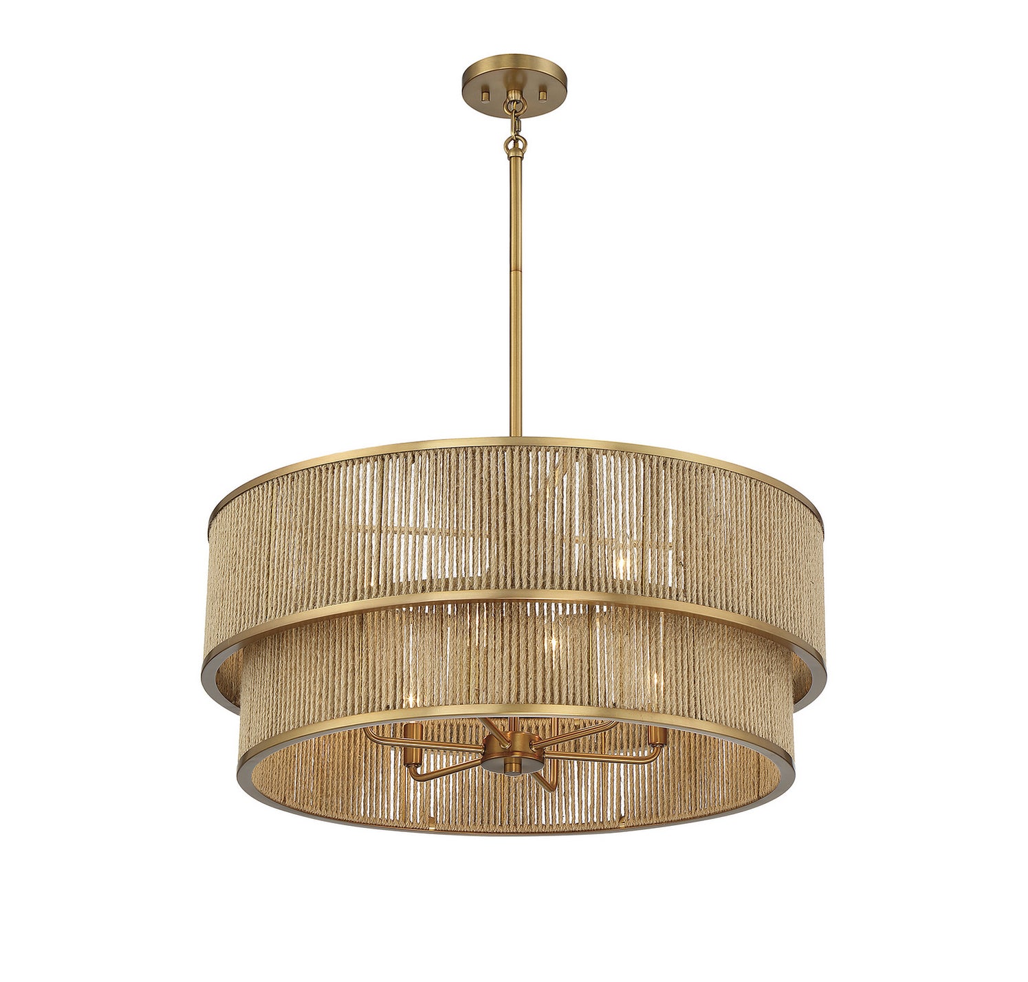 Savoy House - 7-1774-6-320 - Six Light Pendant - Ashburn - Warm Brass ...