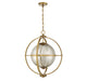 Savoy House - 7-1872-3-322 - Three Light Pendant - Pearl - Warm Brass