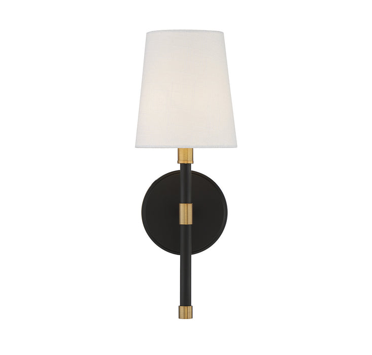 Savoy House - 9-1632-1-143 - One Light Wall Sconce - Brody - Matte Black with Warm Brass
