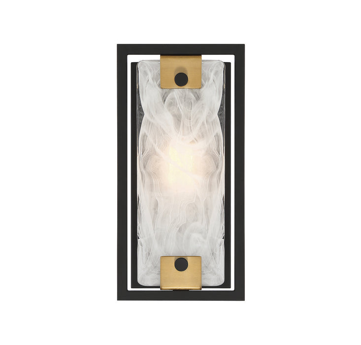 Savoy House - 9-1697-1-143 - One Light Wall Sconce - Hayward - Matte Black with Warm Brass