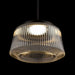 DVI Lighting - DVP43920EB-RIC - LED Pendant - Lunenberg CCT - Ebony with Ribbed Clear Glass