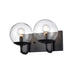 DVI Lighting - DVP43122MF+EB-CL - Two Light Vanity - Mackenzie Delta - Multiple Finishes and Ebony with Clear Glass