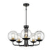 DVI Lighting - DVP43125MF+EB-CL - Five Light Chandelier - Mackenzie Delta - Multiple Finishes and Ebony with Clear Glass