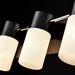 DVI Lighting - DVP40743EB+CH-OP - Three Light Vanity - Tuxedo - Ebony and Chrome with Half Opal Glass