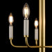 DVI Lighting - DVP44025MF+PSB - Five Light Chandelier - Olivia - Multiple Finishes and Painted Satin Brass
