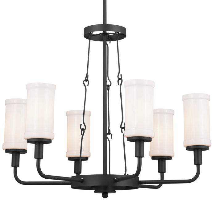 Kichler - 52451BKT - Six Light Chandelier - Vetivene - Textured Black