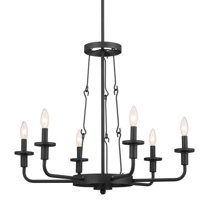 Kichler - 52451BKT - Six Light Chandelier - Vetivene - Textured Black