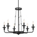 Kichler - 52451BKT - Six Light Chandelier - Vetivene - Textured Black