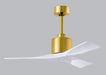 Matthews Fan Company - NK-BRBR-MWH-42 - 42``Ceiling Fan - Nan - Brushed Brass